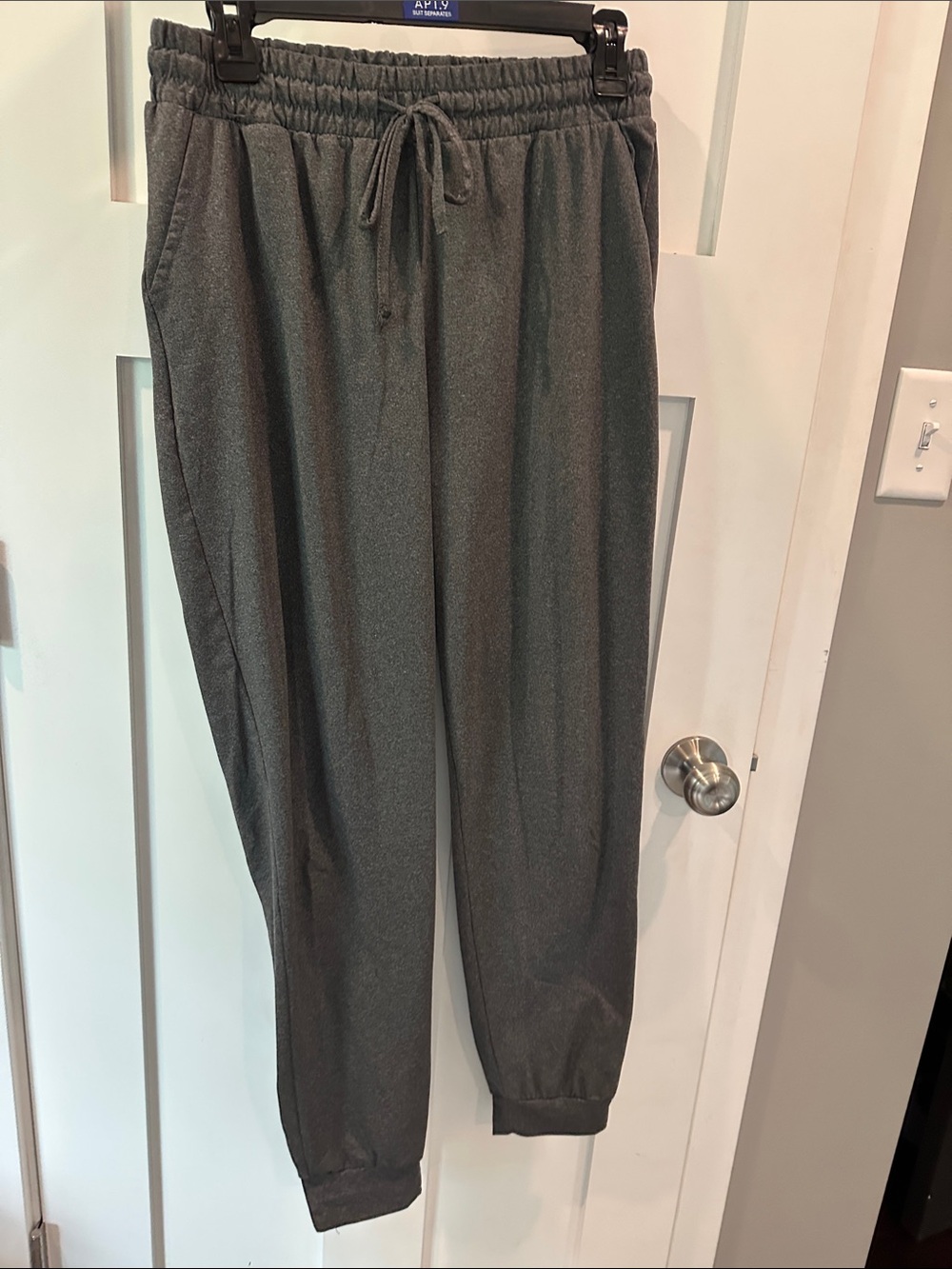 Women's Gray Drawstring Jogger Pants - Casual Track Joggers